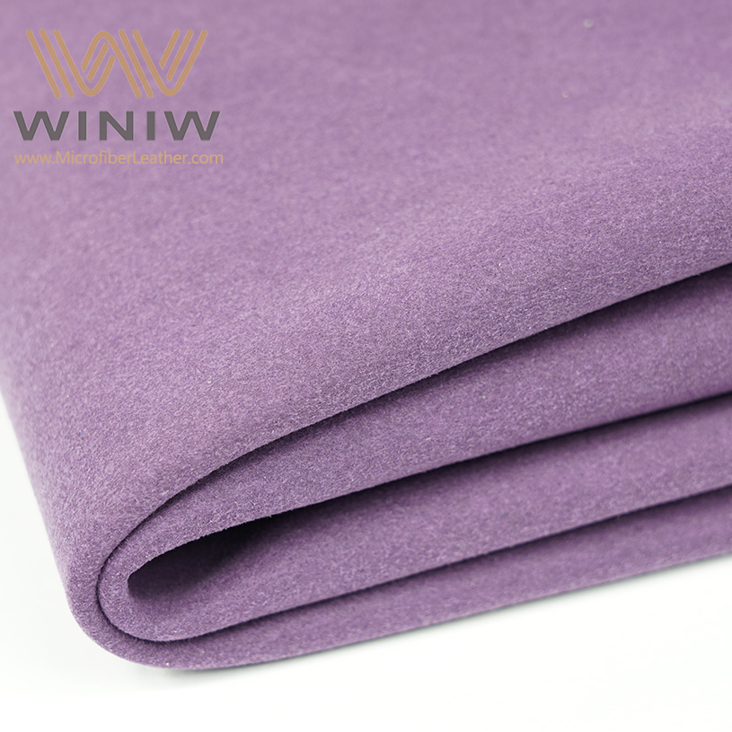 Non-slip Purple Faux Suede Crust Leather Fabric